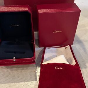 Cartier Red and Navy Jewelry Box Set